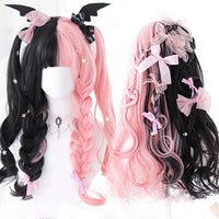 OLACARE Synthetic Super Long Curly Lolita Wig With Bangs 120cm Blonde White Pink Cute Fake Hair Women Halloween Cosplay Wigs #60