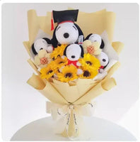 Snoopy Plush Bouquet Cute Doll Flower Puppy Graduation Gift K