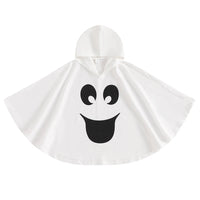 2024-05-31 Lioraitiin 1-6T Kid Halloween Costume Ghost Print Hood Cape Cosplay Clothes Cloak for Baby Boys and Girls A