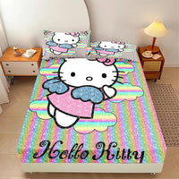 Hello Kitty Fitted Sheet Suitable For Children And Adults Home Decor 11