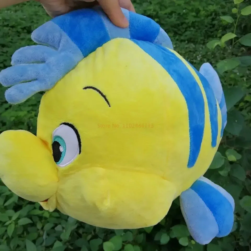 Lusy Store LLC Flounder Ariel The Little Mermaid Princess Plush Stuffed Dolls Cartoon Chubby Pillow For Child Girl Gift Plush