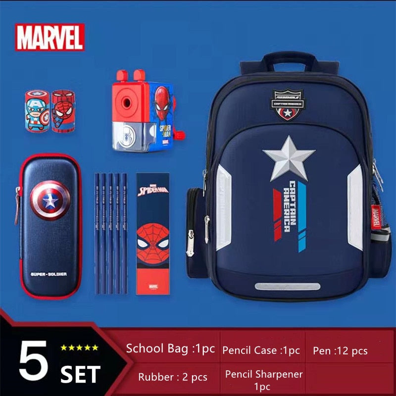 Spiderman Backpack New School Bags For Boys Primary Student Shoulder Grade 1-3 Mochilas B106