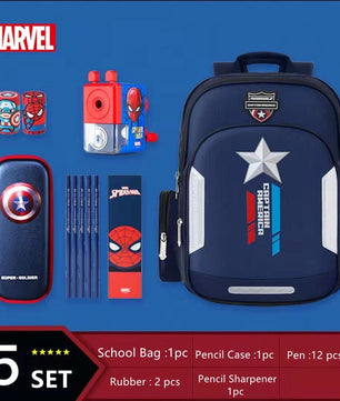 Spiderman Backpack New School Bags For Boys Primary Student Shoulder Grade 1-3 Mochilas B106