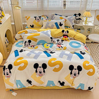 Disneys Cartoon Bed Sheets Set Stichs Mickeys Bedding Set Toys Story Duvet Cover Pillowcase Donalds Bed Sets Queen King Size 6