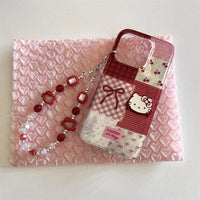 Lusy Store Sanrio Cute Cartoon Coffee Hello Kitty Phone Case For iPhone16 13 14 15 Pro Max Kawaii Acrylic All-Inclusive Soft Case Gift Soft 