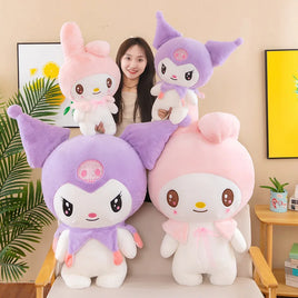 Lusy Store LLC Kuromi Melody Plush Toy Purple Stuff Standing Doll Girl Gift Kawaii Plush Plush