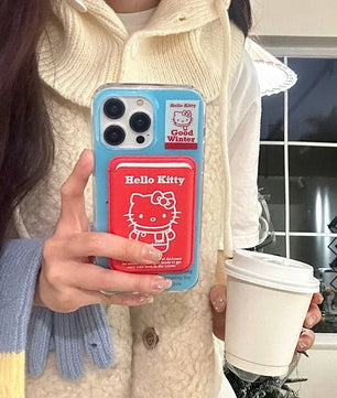 Cute Sanrio Hello Kitty Magsafe iPhone Case with Magnetic Wallet for iPhone 16 15 14 13 12 11 Pro Max