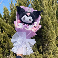 Kuromi Flower Bouquet Cinnamoroll My Melody Hello Kitty Plush Gifts 14