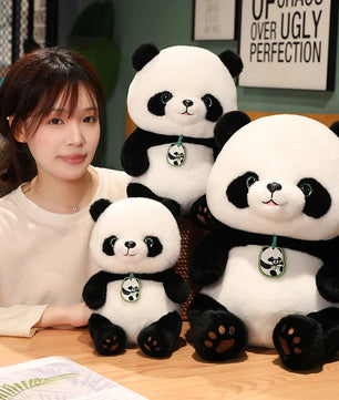Lusy Store LLC Round Fat Panda Plush Toy Cute Stuffed Animal Giant Pandas Plush Soft Kids Toys Gift Plush