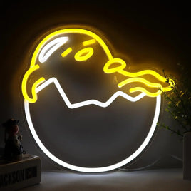 Lusy Store LLC Gudetama Neon Light Anime Wall Decor for Bedroom Livingroom Kids Room Kawaii Gifts Neon Sign