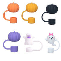1-19pcs Cartoon 3D Halloween Series Stanley Straw Covers Reusable 10mm Straw Topper Compatible With Dust-Proof Straw Tips Lid 6pcs 1 CHINA