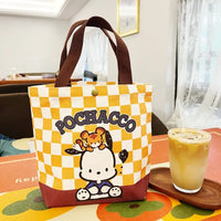 Sanrio Hello Kitty Shoulder Bag For Women Kuromi Cinnamoroll Canvas Shopping Bag Casual Large Capacity Waterproof Girl'S Handbag 10