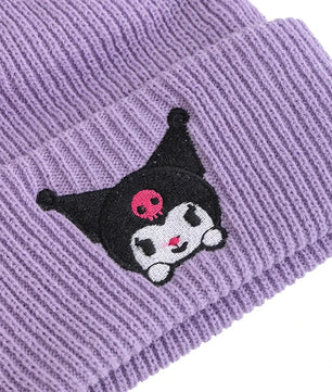Lusy Store LLC Hello Kitty Beanie Hat Women Cute Cartoon Cinnamoroll Melody Kuromi Winter Knitted Cap Hat