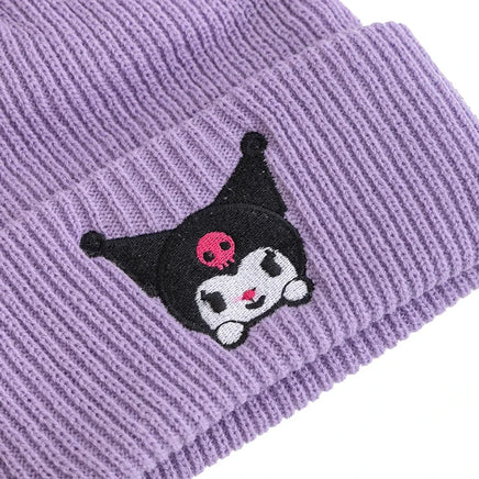 Hello Kitty Beanie Hat Women Cute Cartoon Cinnamoroll Melody Kuromi Winter Knitted Cap
