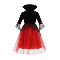 Girls Ghost Bride Gothic Rose Skeleton Scary Halloween Cosplay Costume Dress Role Play Carnival Children Party Outfit