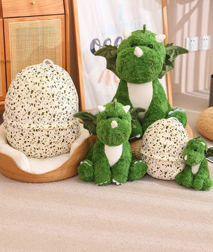Lusy Store LLC 2 In 1 Dinosaur Plush Green Baby Dino In A Dragon Egg Stuffed Toy Cute Hugging Sleeping Doll Gifts Plush