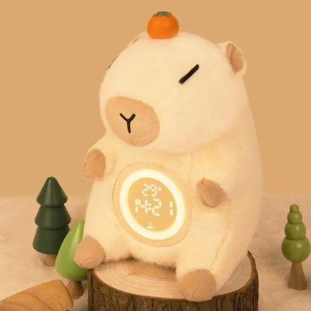 Capybaras Themed Alarm Clock for Children, USB Chargeable, Touch Activated, Illuminations