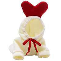 Cute Fruit Dog Clothes for Small Dogs Hoodies Warm Fleece Pet Clothing for Puppy Small Medium Dogs WHITE