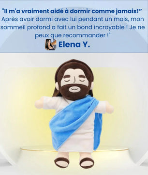 Lusy Store LLC 15 inch Breath Jesus Soothes Plush Toy Soft Soothing Plushies Comforting Heart Toy Easter Gifts Plush
