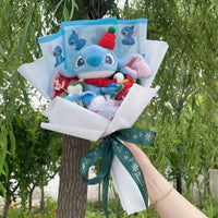 My Melody Kuromi Stuffed Animals Plush Toy With Roses Creative Bouquets Christmas Halloween Gifts 5
