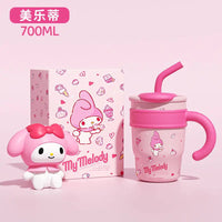 Sanrio Hello Kitty 700/1200ml Stanley Cup Large Capacity Cute Straw Insulated Cup My Melody Cartoon Child Stainless Cup Gift My melody 700ML
