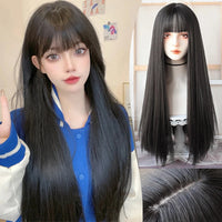 OLACARE Synthetic Super Long Curly Lolita Wig With Bangs 120cm Blonde White Pink Cute Fake Hair Women Halloween Cosplay Wigs Pink