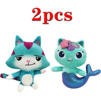 Animals Plush Gabby Dollhouse Lovely Plush Gaby Toy Plush House Cat Doll Cartoon Stuffed Animals Mermaid Cat Plushie Dolls Kids Navy