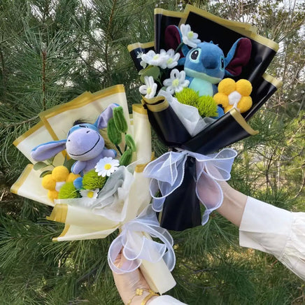 Lusy Store LLC Winnie the Pool Eeyore Bouquet Stuffed Animals Flower Bouquet Home Decoration Valentine Christmas Gifts Bouquet