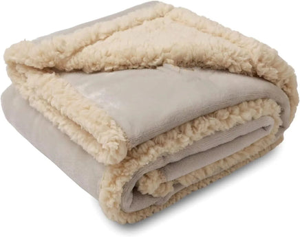 Luxury Shaggy Blanket for Couple Winter Warm Cosy Romantic Waterproof Blanket-Thickened Large Size Blanket Microfibre-Blanket Beige