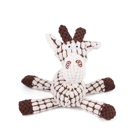 Donkey Plush Squeaky Dog Toy with Cotton Rope, Interactive & Chewable, Teeth Cleaning & Training Toy for Pets
