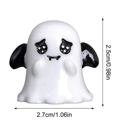Halloween Miniature Ornament Pumpkin Resin Figurines Ornaments Ghost DIY Fairy Halloween Garden Adornments Ghost Doll Miniature 02 CHINA
