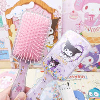 Cartoon Sanrio Air Cushion Comb Kuromi Cinnamoroll MyMelody Anime Girl Kawaii Comb Cartoon Square Massage Comb Accessories