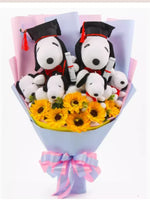 Snoopy Plush Bouquet Cute Doll Flower Puppy Graduation Gift