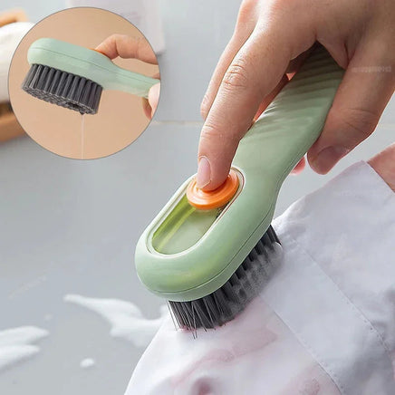 1/2pcs Shoes Brush Automatic Liquid Discharge Multifunction Press Out Shoes Cleaner Soft Bristles Clothes Brushes Cleaning Tool Lusy Store
