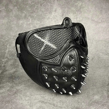 Punk Mask Halloween Dress Up Demonmask Rivetgrim Reapermask Cool Mask wrench Cosplay Halloween Costumes Black One Size