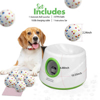 Automatic Dog Ball Launcher Dog Fetch Machine for Small to Medium Sized Dogs,3 Launch Distances, Ball Launcher for Dog Toys