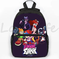 Fnf Game Friday Night Funkin Backpack for Boys Girls 3D Anime School Backpacks Children Bookbag 16 Inch Travel 17