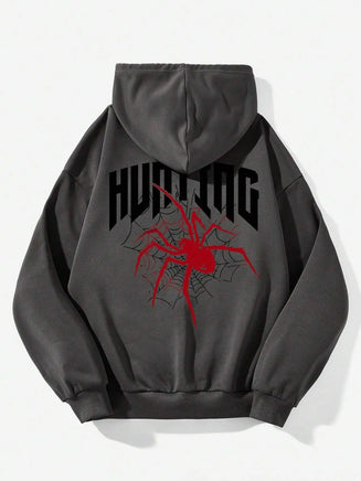 Scream Spiders & Cobwebs Women Hoodies Harajuku Oversize Hoody Fashion Loose Clothing Comfortable Dark gray