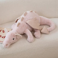 Dragon Plush Toys Stuffed Dinosaur Flying Wings White Pink Green Blue Dragons Birthday Gift for Boy Pink