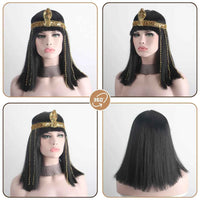 Queens of Egypt Black Wigs for Women With Snake Accessories Party Synthetic Halloween Costumes Cosplay Wigs Manufacturer