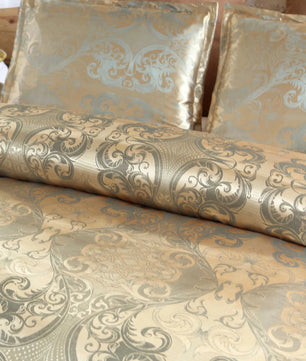 Satin Duvet Cover  Size, Floral Jacquard Satin Duvet Cover Set 3 Piece Luxury Silk Like Bedding Comforter Cover Set Lusy Store