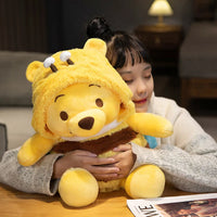 Lusy Store LLC 50cm Bee Winnie The Pooh Plush Toys Pillow Kawaii Anime Bear Stuffed Doll Toys For Gifts Plush