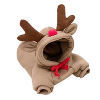 Cute Fruit Dog Clothes for Small Dogs Hoodies Warm Fleece Pet Clothing for Puppy Small Medium Dogs Coffee