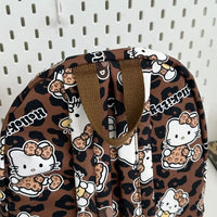 Hello Kitty Large Capacity Backpack New Cartoon Accessories Middle School Students Back To School Anime Printed School Bag