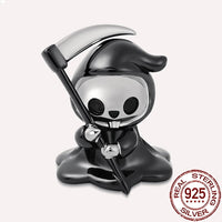 Gothic 2025 Charms 925 Sterling Silver Halloween Nightmare Skull Skeleton Beads Fit Snake Chain Bracelet Necklace DIY Jewelry BMT607
