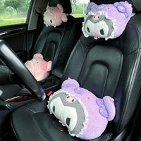 Lusy Store Cute Kuormi My Melody Headrest Anime Cushion Car Seat Game Chair Stuffed Japanese Style Pillow Sofa Bed Plushies Birthday Gifts 