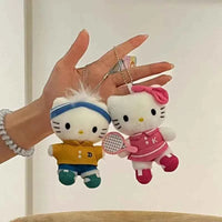 Hello Kitty Plush Sanrio Plushies Bags Toys Pendant Decorations Kawaii Plush Kitty Cat Accessories Keychain Girl Lovely Gift