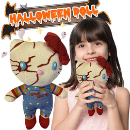Hello Kitty Stuffed Animals Halloween Terrifying Plush Toy Creative Decorative Gift Soft Individualized Doll A