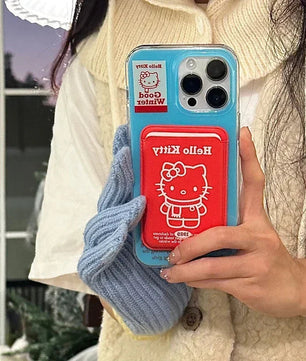 Cute Cartoon Sanrio Hello Kitty Magnetic Wallet Magsafe Wireless Charge Phone Case For iPhone 16 15 14 13 12 11 Pro Max  Cover Lusy Store