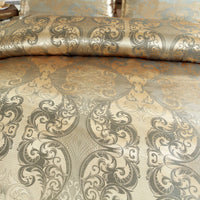 Satin Duvet Cover  Size, Floral Jacquard Satin Duvet Cover Set 3 Piece Luxury Silk Like Bedding Comforter Cover Set Lusy Store